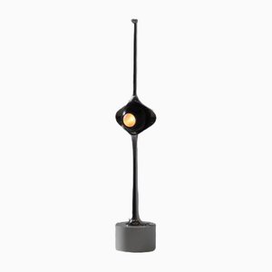 Lámpara de mesa Cobra de latón niquelado de Angelo Lelii para Arredoluce, Italia, 1962