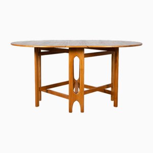 Mid-Century Ellipse N.2 Foldable Dining Table, Norway, 1950