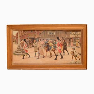 Frank Dadd, Soldaten, 1914, Aquarell