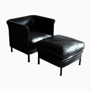 Vintage Stuhl und Fußhocker von Antonio Citterio für Moroso, 1980er, 2er Set