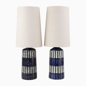 Large Mid-Century Ceramic Table Lamps from Upsala Ekeby, 1950s, Set of 2
