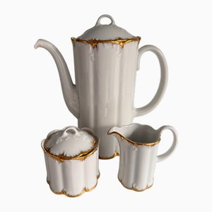 Rambouillet Gold Cup Coffee Pot, Sugar Bowl & Milk Jug from Rosenthal, Germany, 1981, Set of 3