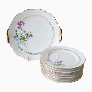 Französisches Dessert-Set von SFP Limoges, 1950er, 9 . Set