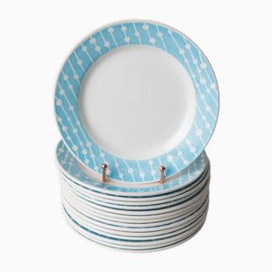 Französische Digoin Dessertteller, 1960er, 12 . Set