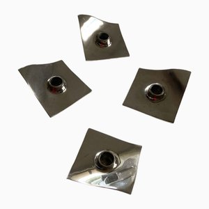 Danish Candleholder in Chrome from Torben Ørskov, Set of 4