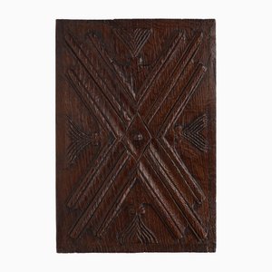 16th Century Gothic Sculpted Oak Panel, Belgium