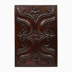 Panel gótico esculpido de roble, Bélgica, década de 1500