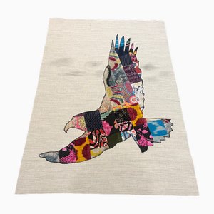 Handmade Silk Eagle Wall Art, 1980s