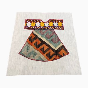Caftano Suzani fatto a mano da appendere alla parete, anni '80