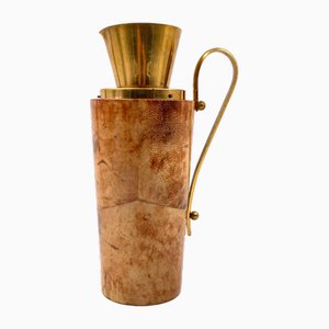 Mid-Century Barware Thermoskanne aus Pergament von Aldo Tura für Macabo, Italien, 1960er