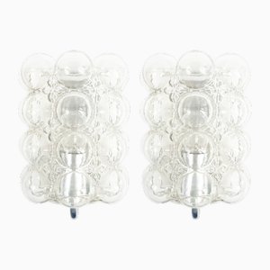 Mid-Century Bubble Glass Wall Lights by Helena Tynell for Limburg, Germany, 1960s, Set of 2