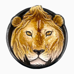 Mid-Century Lion Keramikteller, Italien, 1970er
