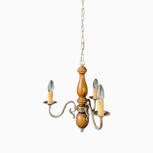 Antique Italian Three-Armed Chandelier, 1960s