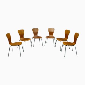 Sedie da pranzo Nikke in teak di Tapio Wirkkala per Asko, set di 6