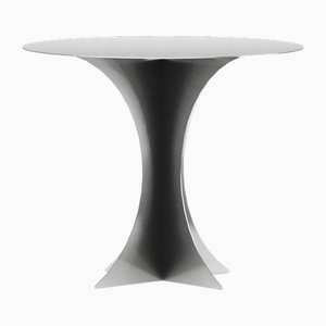 T-01 Silver Stainless Steel Metal Dining Table by Kwaku Boateng