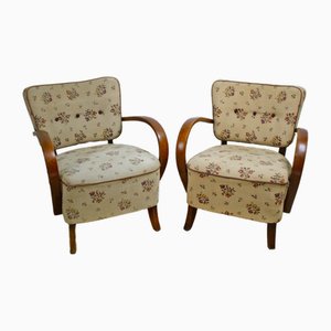 Set of Art Deco H237 Armchairs attributed to Jindrich Halabala, 1932