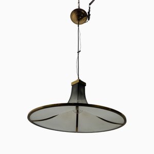 Lámpara colgante Pagoda de vidrio de Angelo Brotto Esperia, años 60