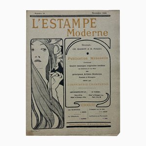 Alphonse Mucha, Cover for l'Estampe Moderne, November 1898, Lithograph