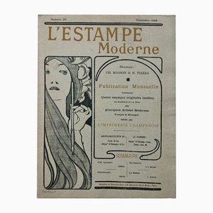 Alphonse Mucha, Cover for l'Estampe Moderne, December 1898, Lithograph