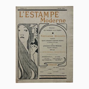 Alphonse Mucha, Cover for l'Estampe Moderne, January 1899, Lithograph