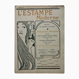 Alphonse Mucha, Cover for l'Estampe Moderne, February 1899, Lithograph