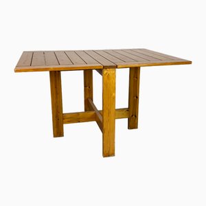 Table de Salle à Manger Japandi Mid-Century dans le style de Pierre Chapo, 1960s