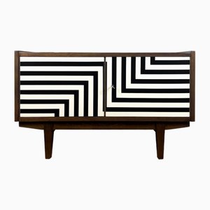 Vintage Polish Sideboard with Op Art Motif, 1960s