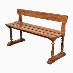 Panca antica in quercia, inizio XX secolo