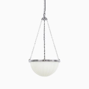 Lampe à Suspension Art Déco en Pierre de Lune, 1920s