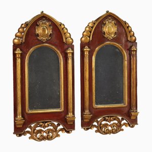 Neo-Gothic Style Mirrors, 1950s, Set of 2