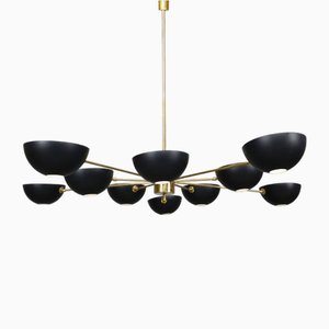 Lustre en Laiton dans le goût de Stilnovo