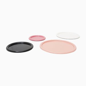 Enamelled Metal Bowls by Gianfranco Frattini for Progetti, 1970s, Set of 4