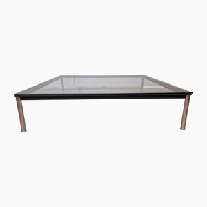 Vintage LC10-P Coffee Table in Black Frame and Glass from Cassina, 2010s