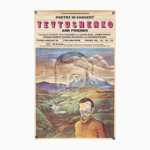 Yevtushenko and Friends, Poetry in Concert, New York, 1972, Poster