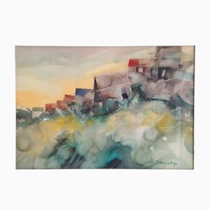 Idamor Fernandez, Abstract Landscape, 1994, Watercolor on Paper