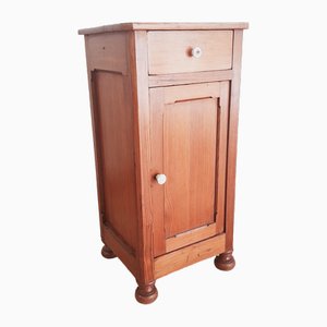 Antique Arts and Crafts Tall Nightstand in Pine, 1890s