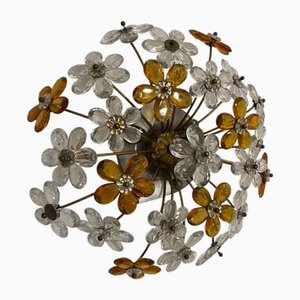 Plafonnier Fleur en Verre Murano, 1960s