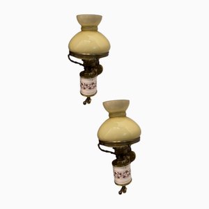 Bronze Ceramic Sconces, 1960s, Set of 2