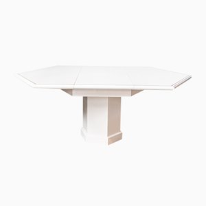 Extendable Dining Table in White Lacquered Wood by Mario Sabot, 1980s