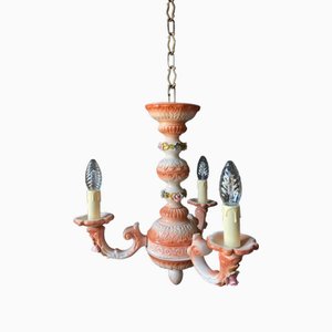 Antique Italian Ceramic Chandelier, 1960s