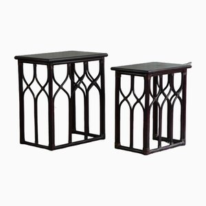 Vintage Nesting Tables in Bent Bamboo, 1970, Set of 2