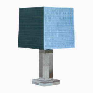 Vintage Lampe aus Acrylglas mit verchromten Metalldetails, 1970er