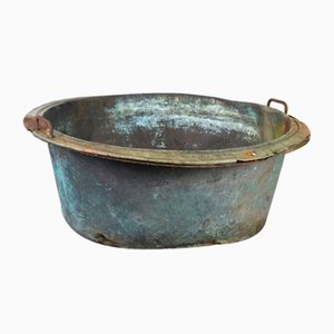 Hervidor o lavabo antiguo grande de cobre