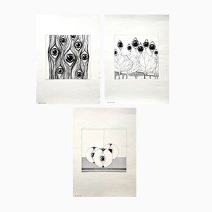 C. Keller, Compositions, 1975, Prints, Set of 3
