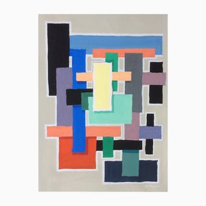 Alois Wettstein, Composizione, Tecnica mista, 1958