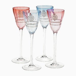 Bicchieri da liquore antichi di Koloman Moser per Bakalowits, fine XIX secolo, set di 4
