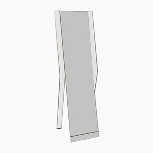 Vertical Mirror in Oblique Curved Glass by Massimo Morozzi for Fiam, 1980s