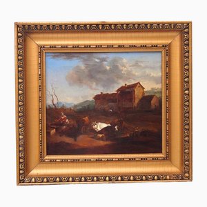 Landscape, 1800s, Oil on Canvas, Framed