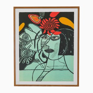 Guillaume Corneille (1922-2010), Visage de Femmes, Framed Lithograph, 1991