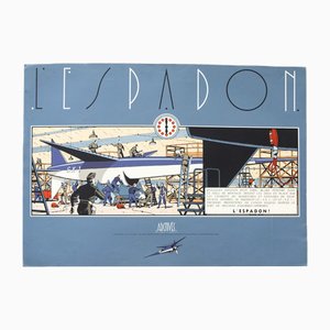 Edgar Pierre Jacobs, Il segreto del pesce spada, 1985, Serigrafia